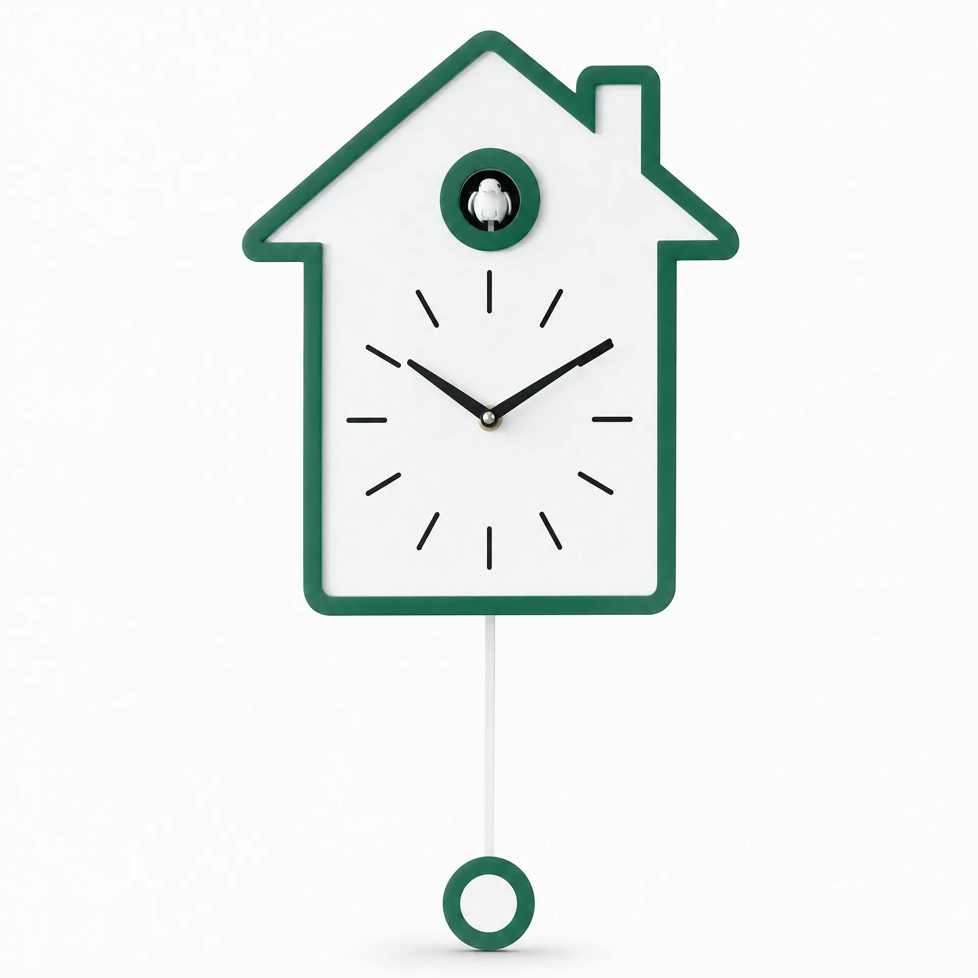 Royal Opera Green Modern Minimalist Cuckoo Clock