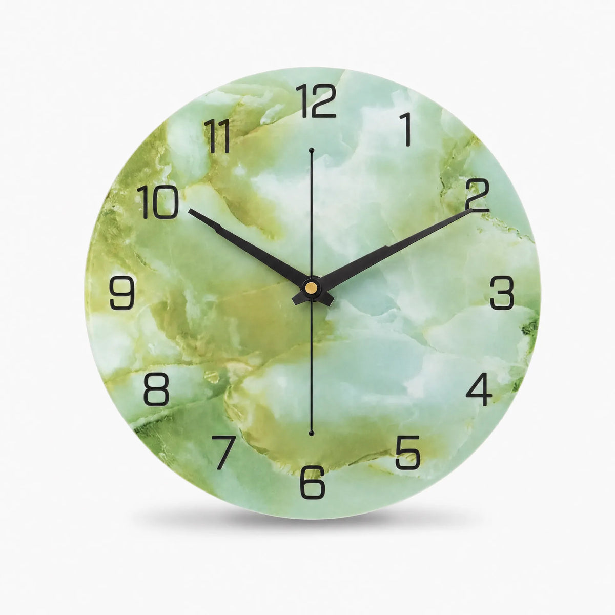 Royal Opera Green Stone Wall Clock Modern Living Room