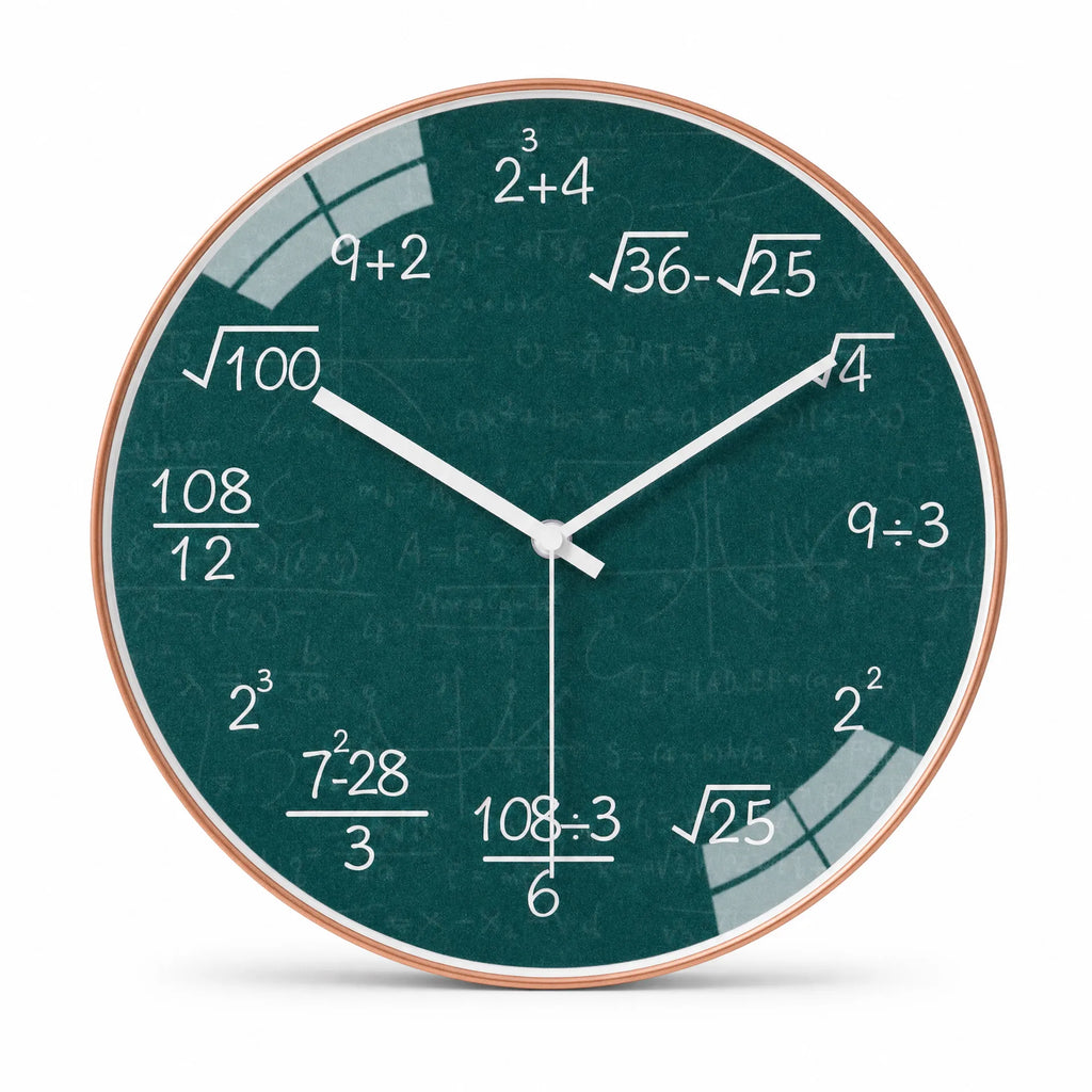 Royal Opera Green - Style 1 Mathematical Office Wall Clock