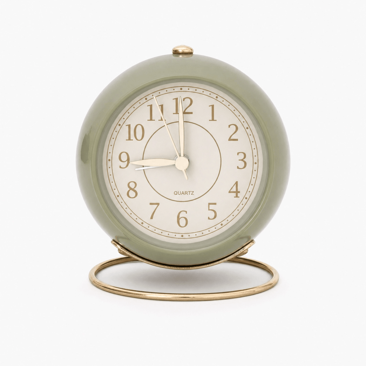 Royal Opera Green Vintage Twin Bell Alarm Clock