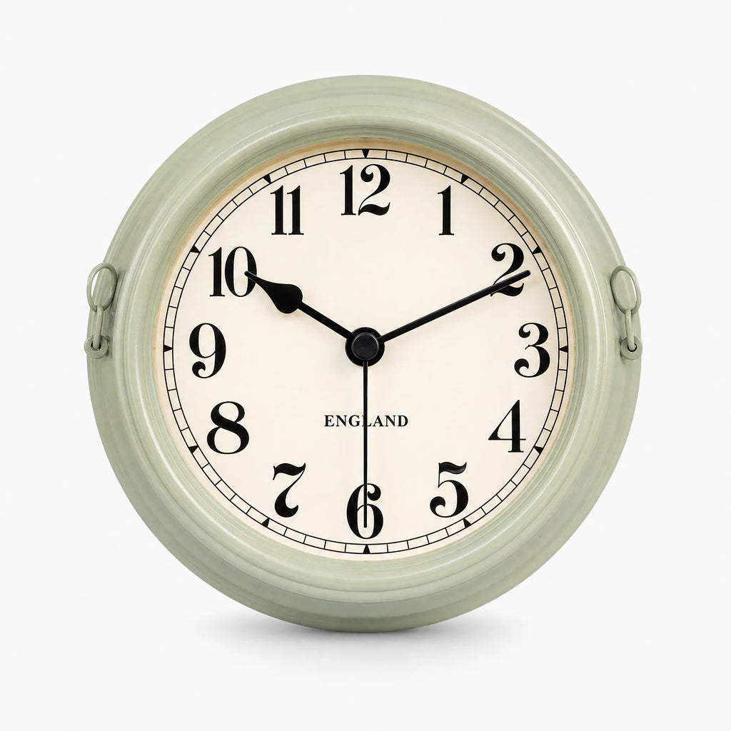 Royal Opera Green Wall Clock Vintage Silent Movement