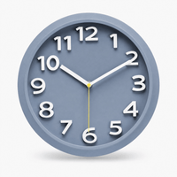 Royal Opera Grey Minimalist Silent Wall Clock Easy Read