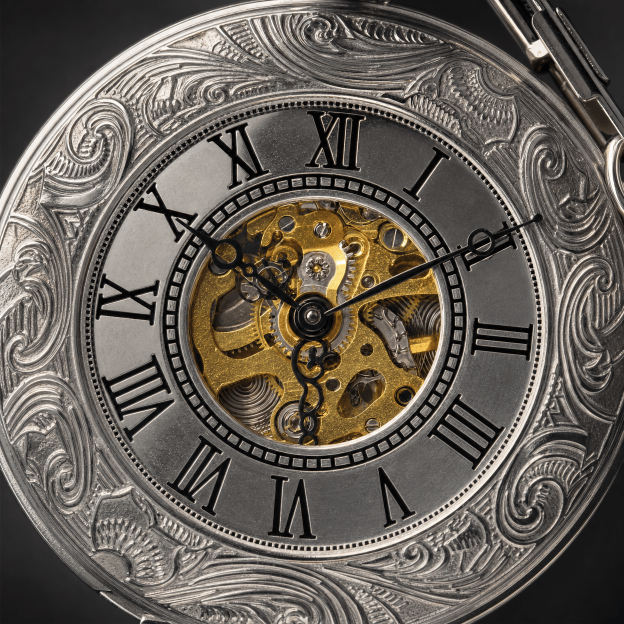 Royal Opera Half Hunter Mechanical Pocket Watch