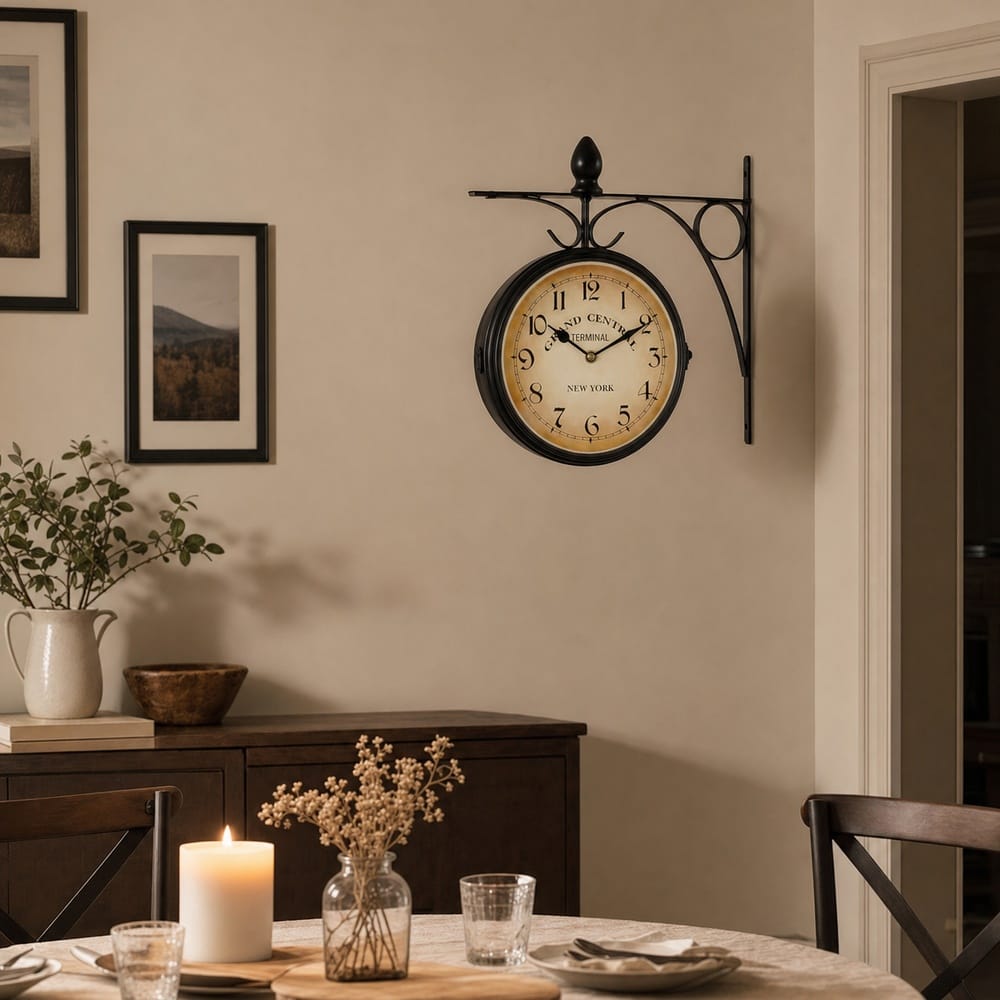 Royal Opera Industrial Station Wall Clock Roman Numerals