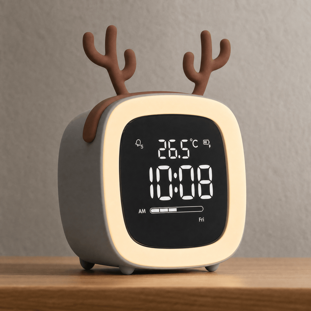 Royal Opera Kids Alarm Clock Antler Night Light