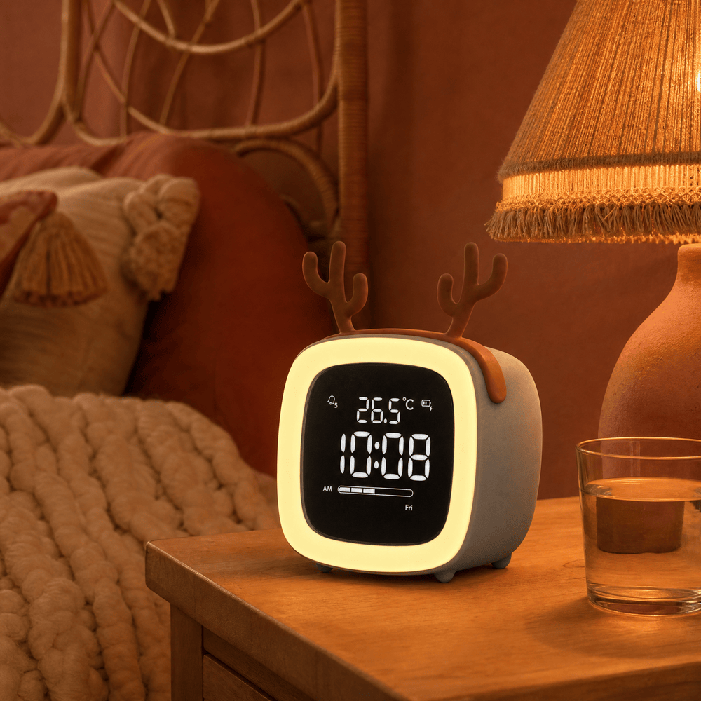 Royal Opera Kids Alarm Clock Antler Night Light
