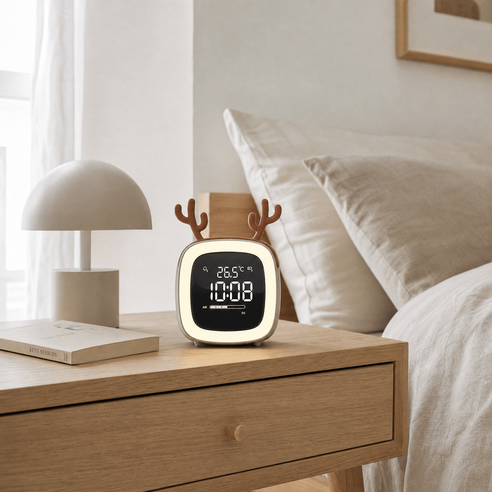 Royal Opera Kids Alarm Clock Antler Night Light