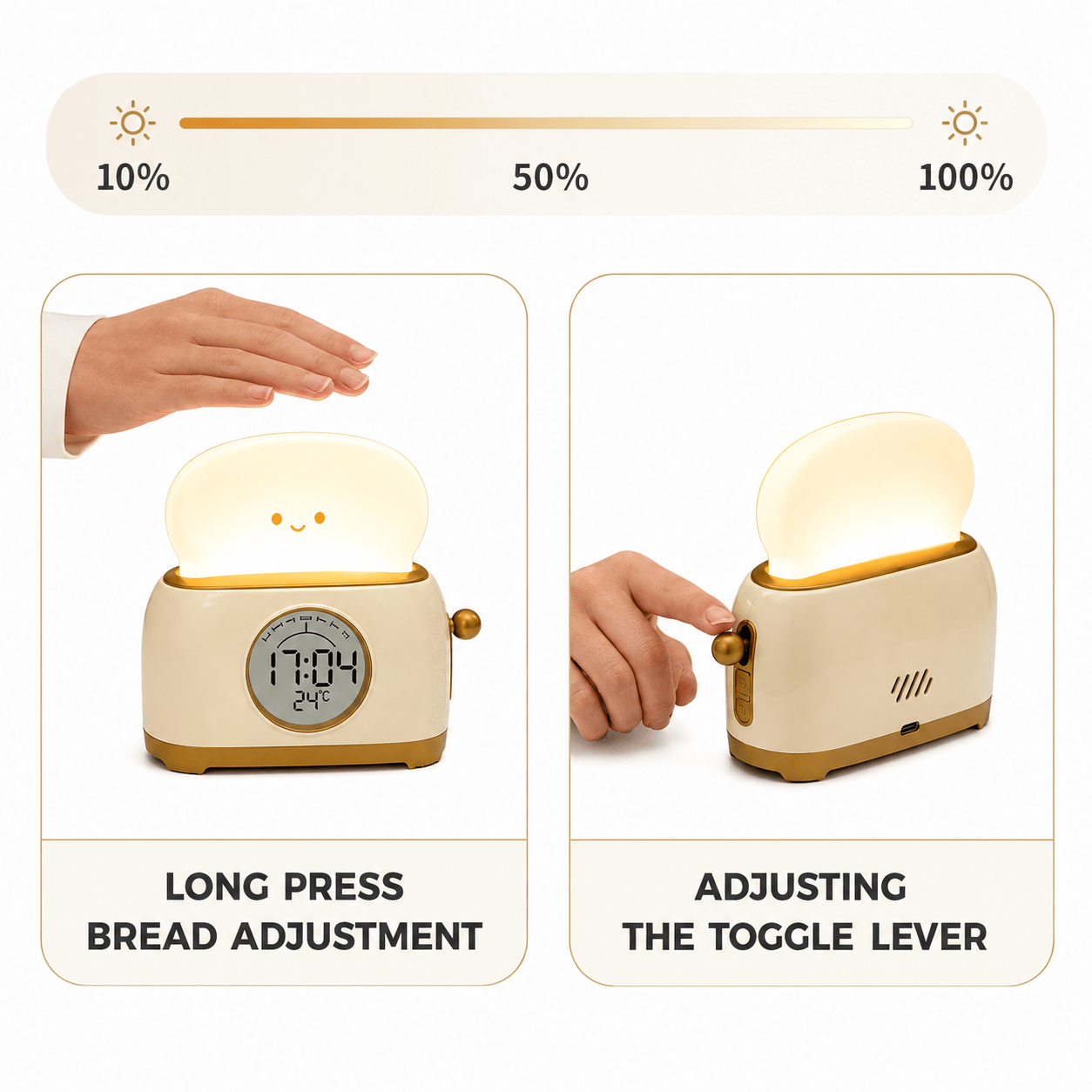 Royal Opera Kids Alarm Clock Night Light Toaster