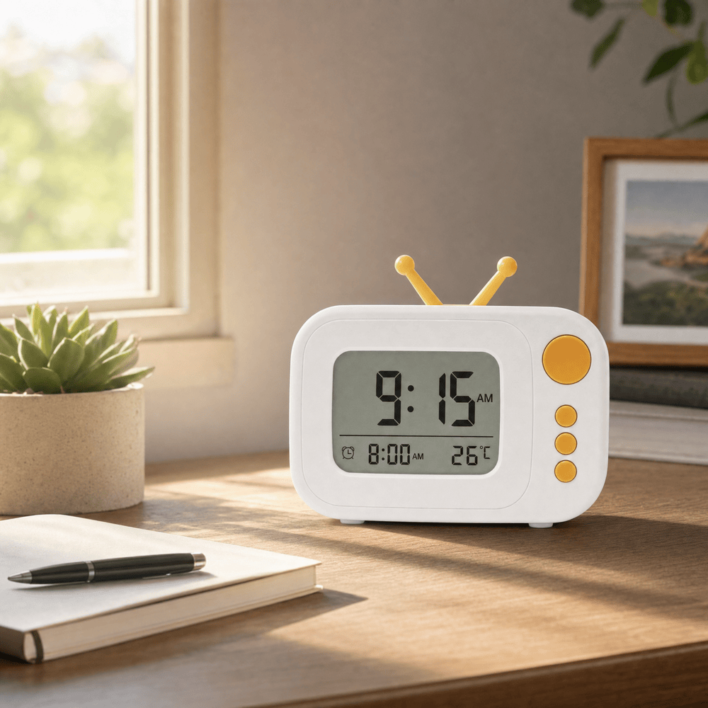 Royal Opera Kids Alarm Clock Retro TV Shape