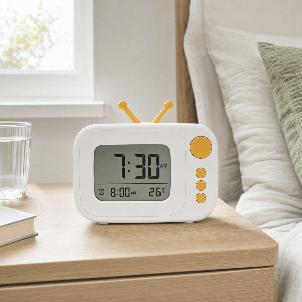 Royal Opera Kids Alarm Clock Retro TV Shape