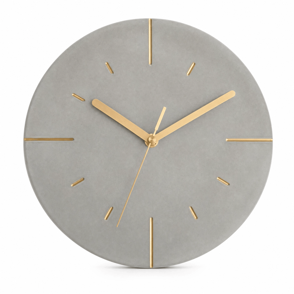 Royal Opera Light Grey Minimalist Living Room Wall Clock