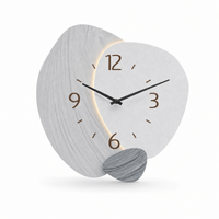 Royal Opera Light Grey Modern Decorative LED Wall Clock