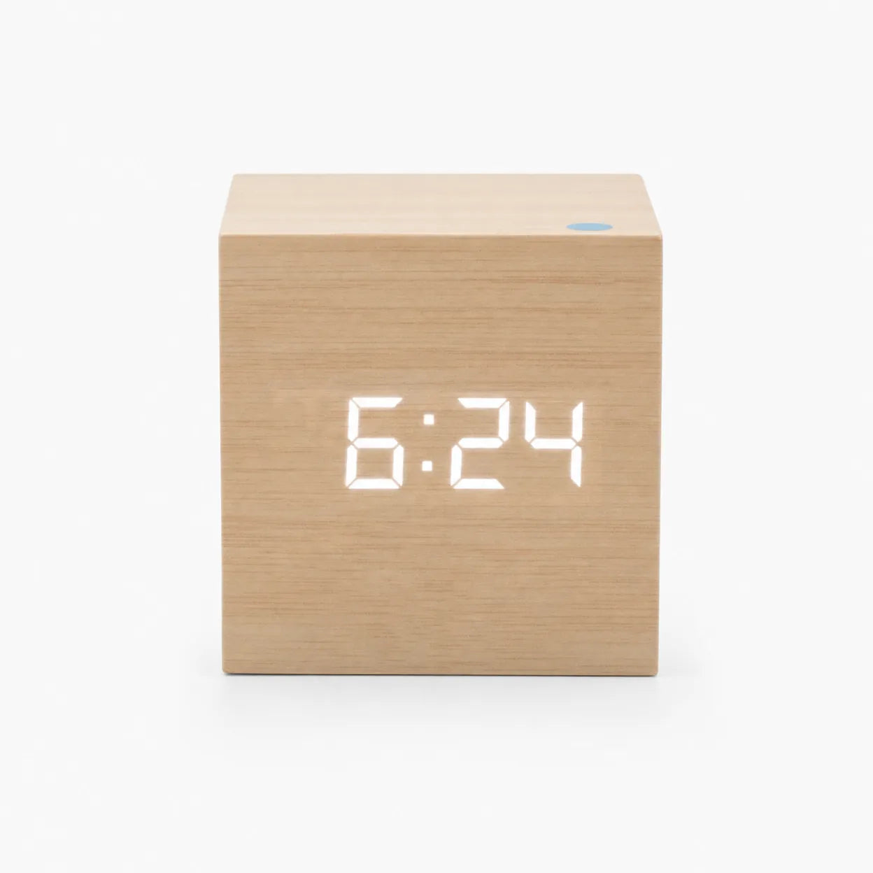 Royal Opera Light Wood Digital Alarm Clock USB Charging Snooze