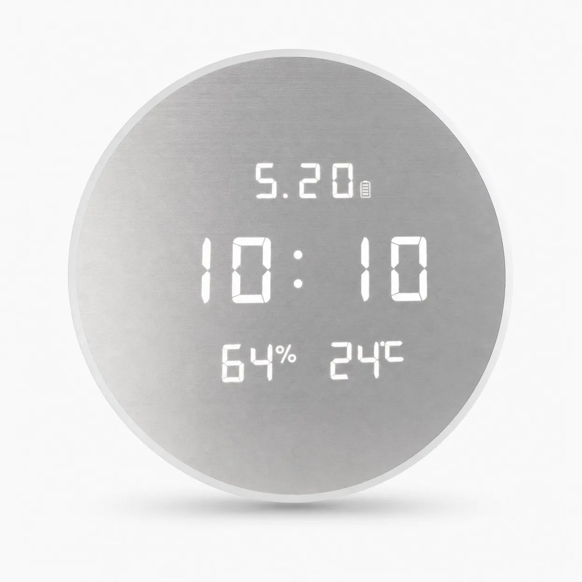 Royal Opera Light Wood (Round) Digital Wooden Wall Clock Silent