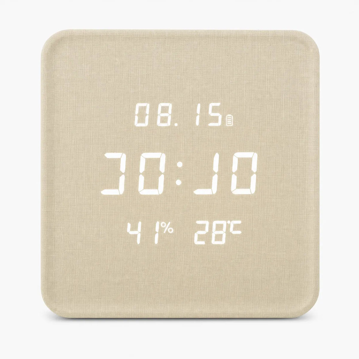 Royal Opera Light Wood (Square) Digital Wooden Wall Clock Silent