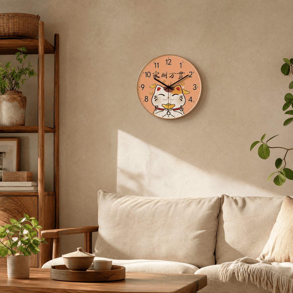 Royal Opera Maneki Cat Wall Clock