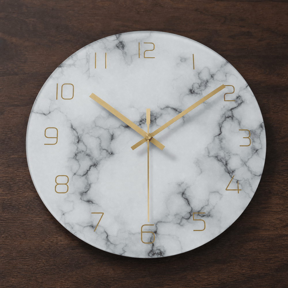 Royal Opera Marble Effect Silent Wall Clock