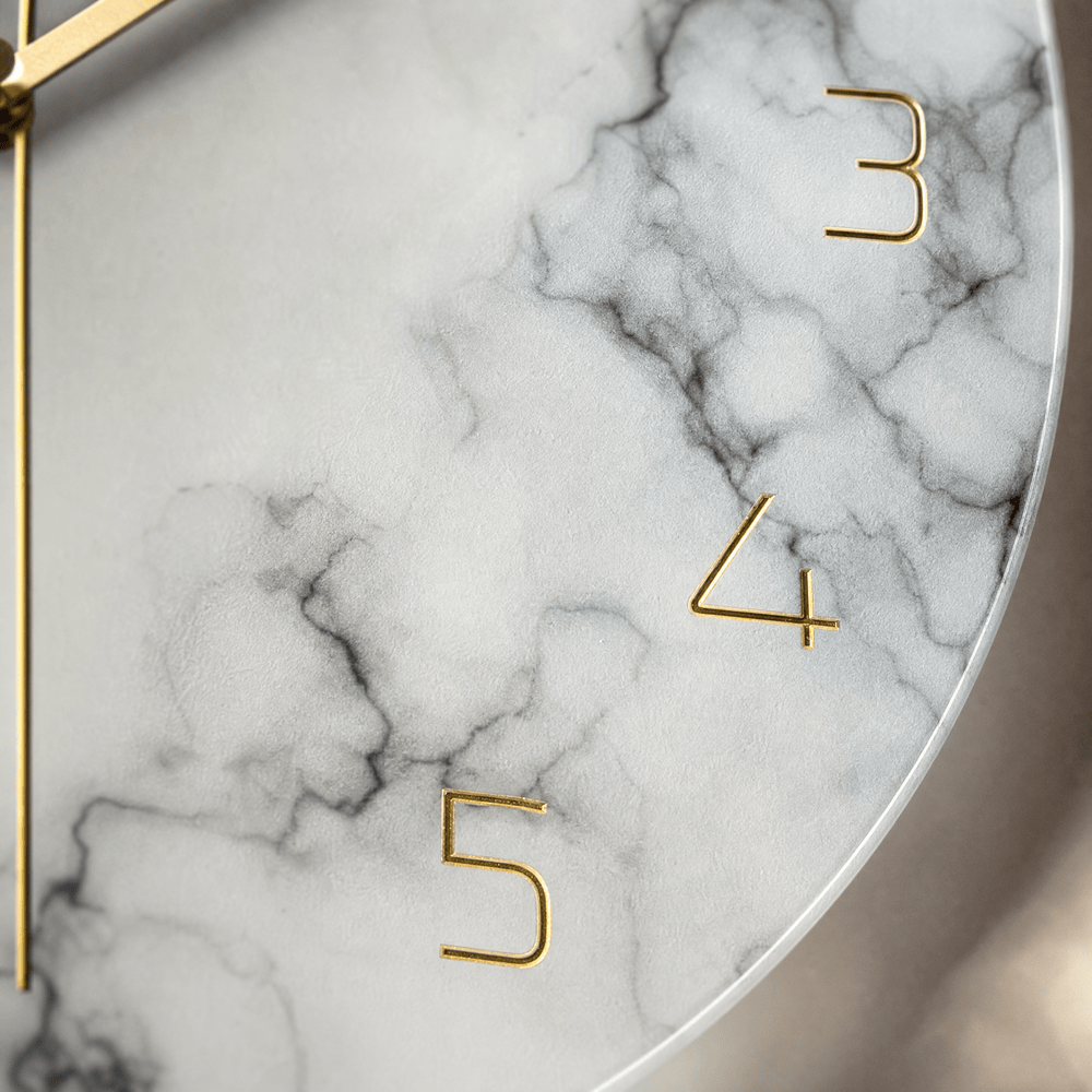 Royal Opera Marble Effect Silent Wall Clock