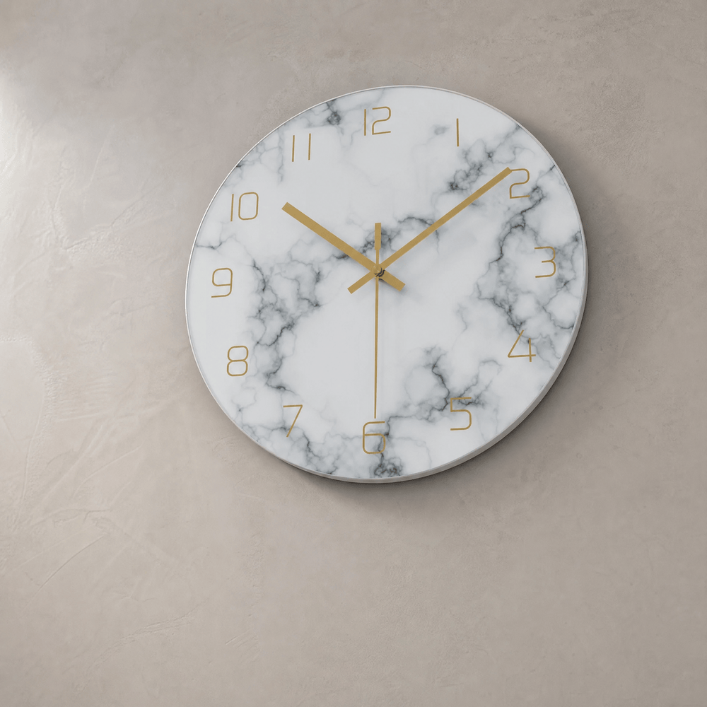 Royal Opera Marble Effect Silent Wall Clock