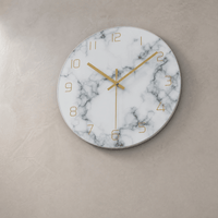 Royal Opera Marble Effect Silent Wall Clock