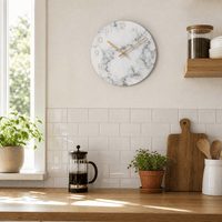 Royal Opera Marble Effect Silent Wall Clock