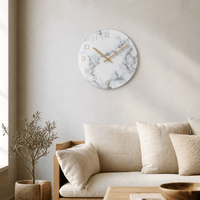 Royal Opera Marble Effect Silent Wall Clock