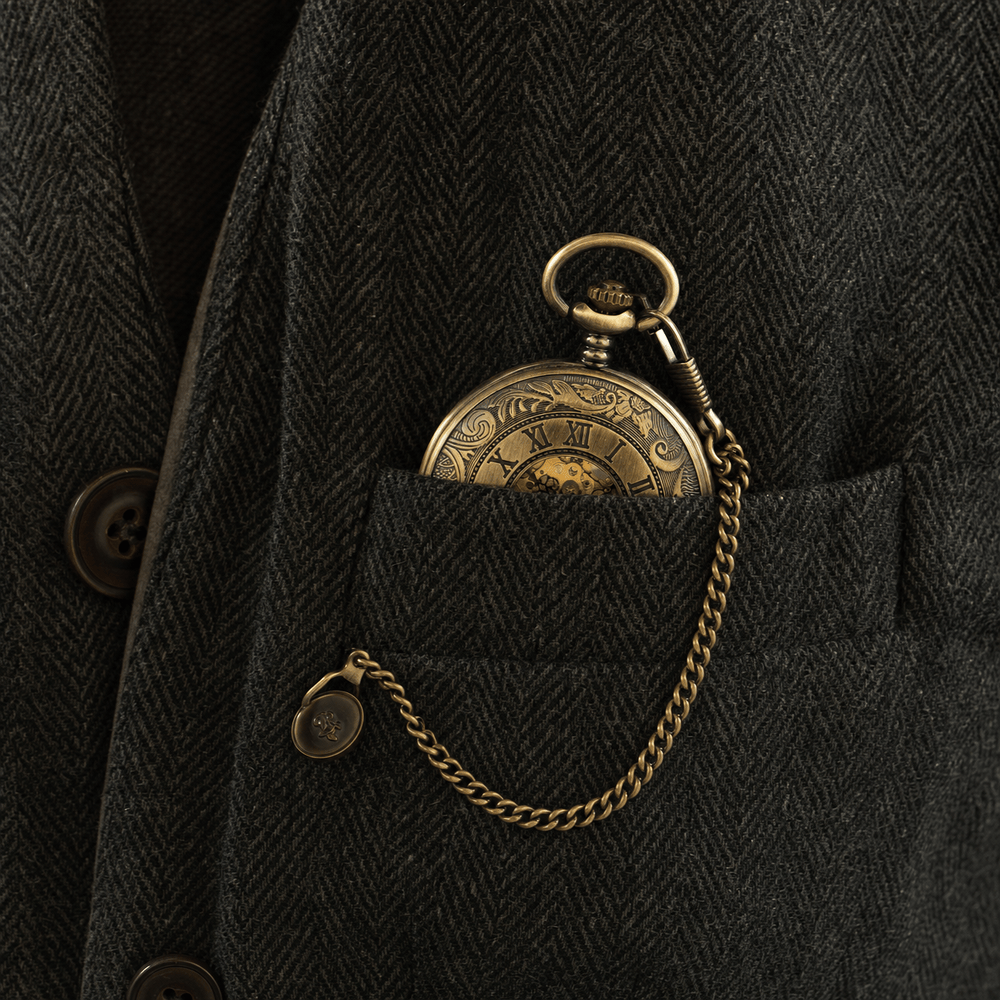 Royal Opera Mechanical Engraved Pocket Watch For Men