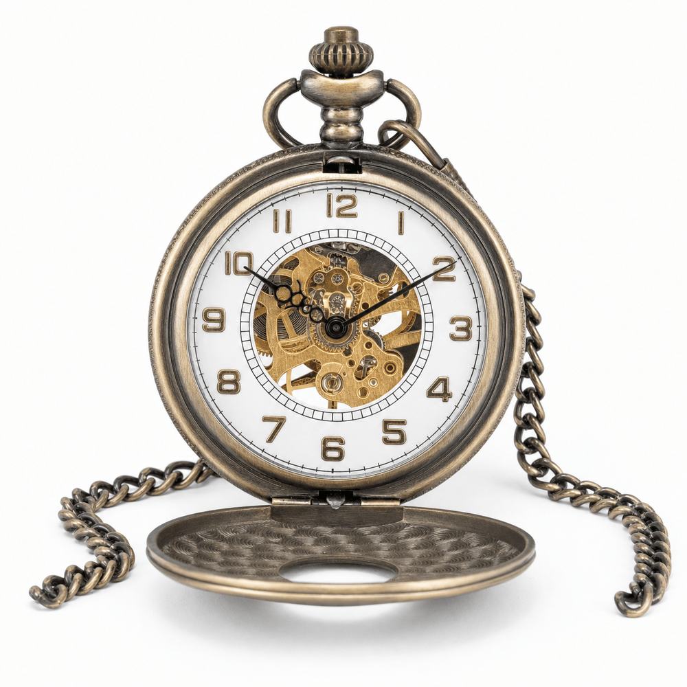 Royal Opera Mechanical Engraved Pocket Watch For Men