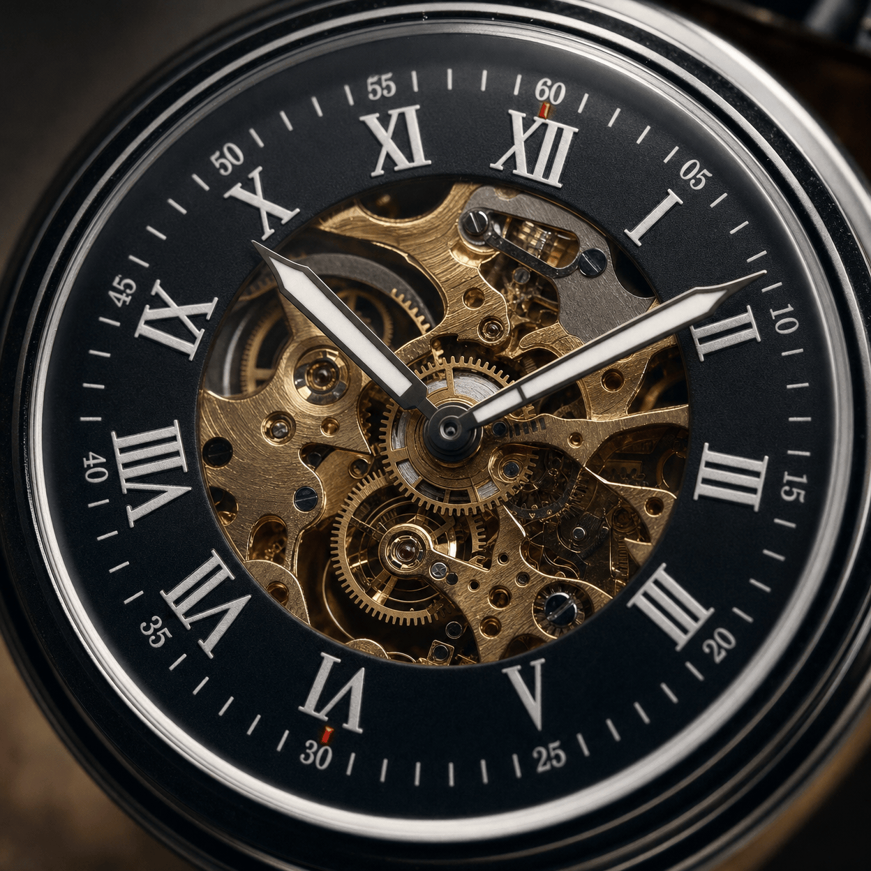 Royal Opera Mechanical Skeleton Open Face Pocket Watch Image