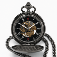 Royal Opera Mechanical Skeleton Open Face Pocket Watch