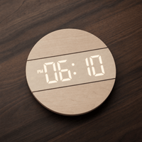 Royal Opera Minimalist Wooden Clock LED Display