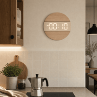 Royal Opera Minimalist Wooden Clock LED Display