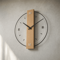 Royal Opera Minimalist Wooden Wall Clock Silent
