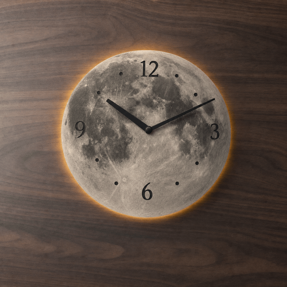 Royal Opera Modern Lunar LED Wall Clock