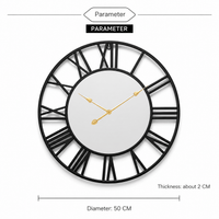 Royal Opera Modern Mirrored Wall Clock Silent
