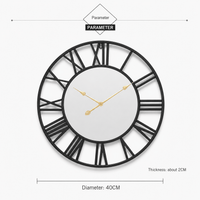 Royal Opera Modern Mirrored Wall Clock Silent