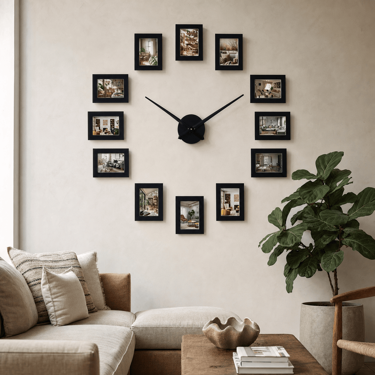 Royal Opera Modern Photo Frame Wall Clock