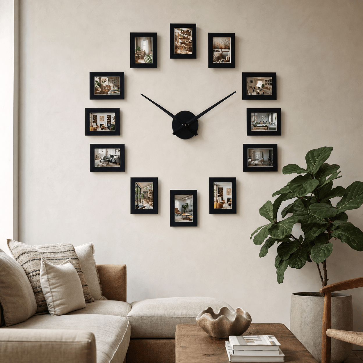Royal Opera Modern Photo Frame Wall Clock