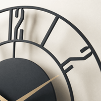 Royal Opera Modern Skeleton Wall Clock Open Face