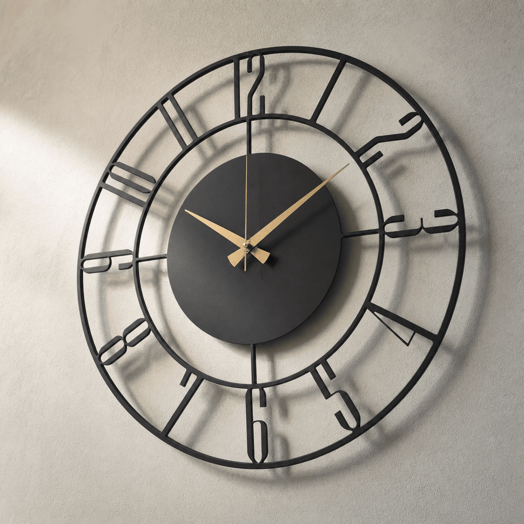 Royal Opera Modern Skeleton Wall Clock Open Face