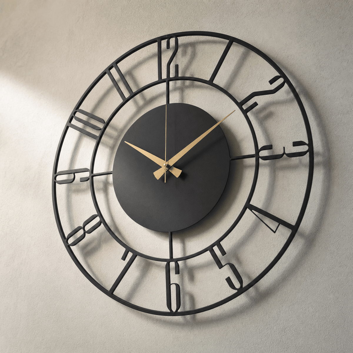 Royal Opera Modern Skeleton Wall Clock Open Face