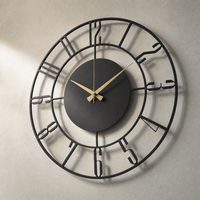 Royal Opera Modern Skeleton Wall Clock Open Face