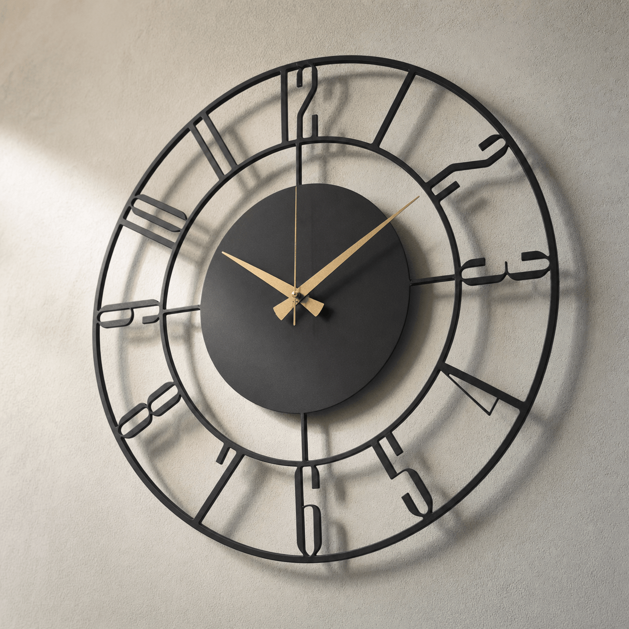 Royal Opera Modern Skeleton Wall Clock Open Face