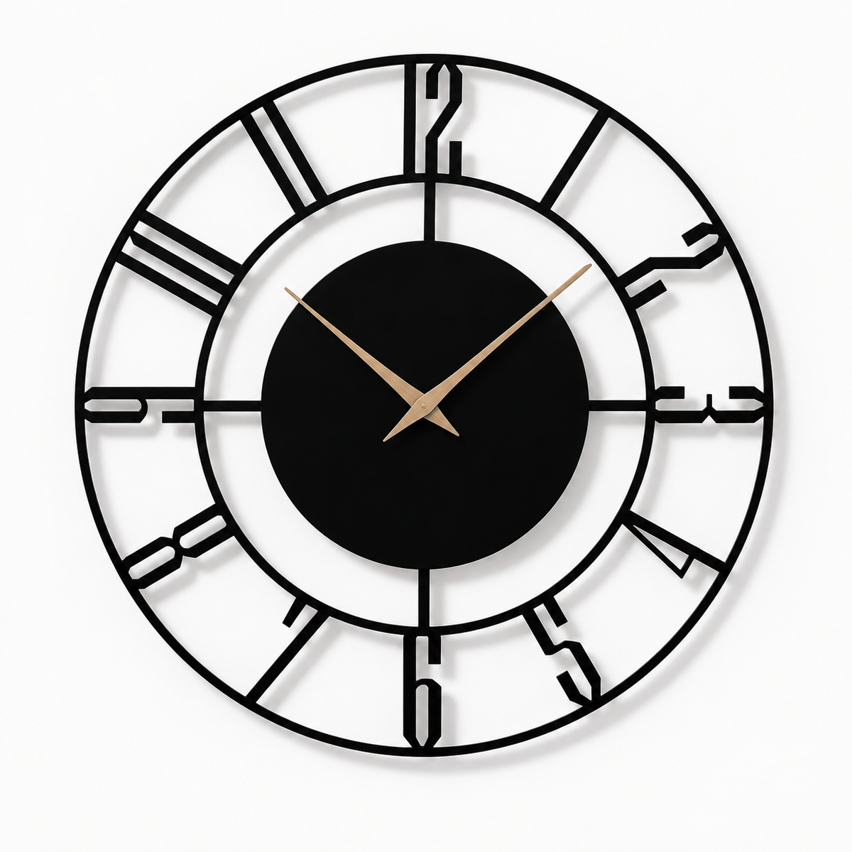 Royal Opera Modern Skeleton Wall Clock Open Face