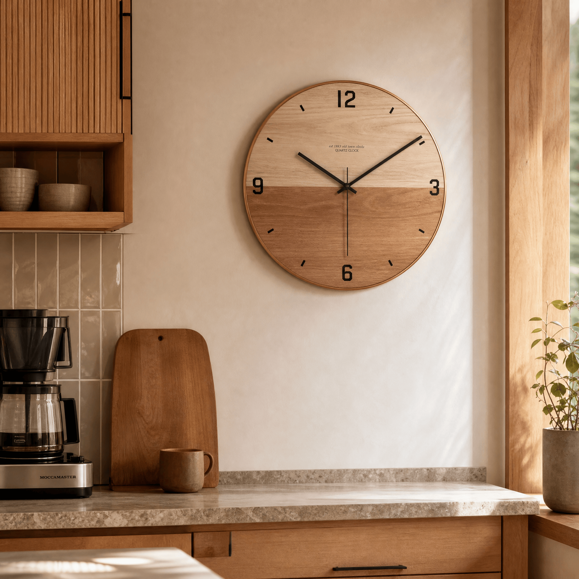 Royal Opera Modern Split Face Wall Clock