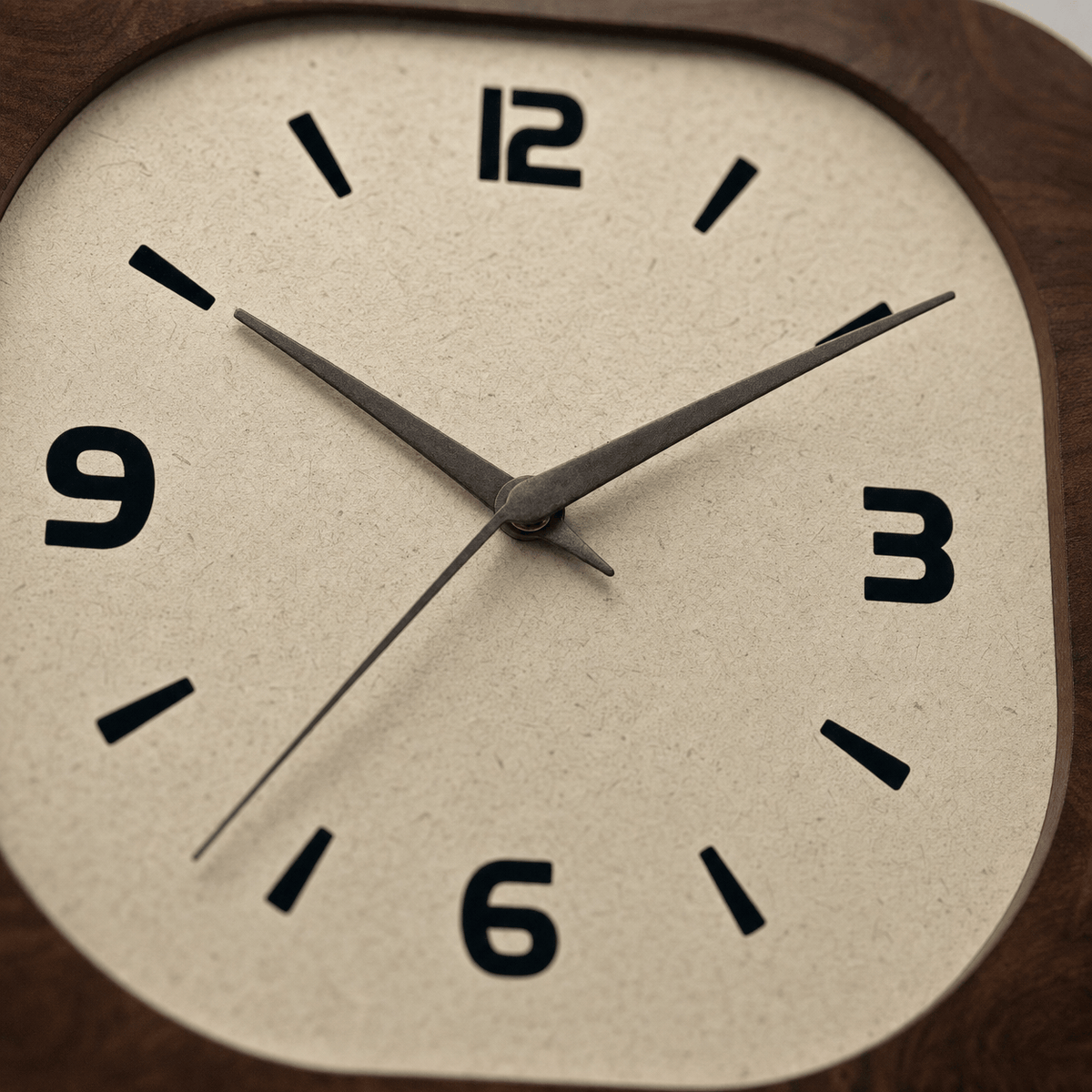 Royal Opera Modern Square Wooden Clock Silent Movement