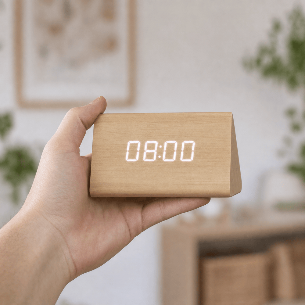 Royal Opera Modern Triangular LED Alarm Clock