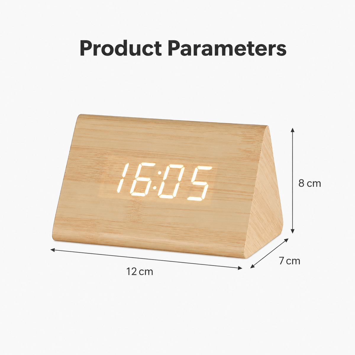 Royal Opera Modern Triangular LED Alarm Clock