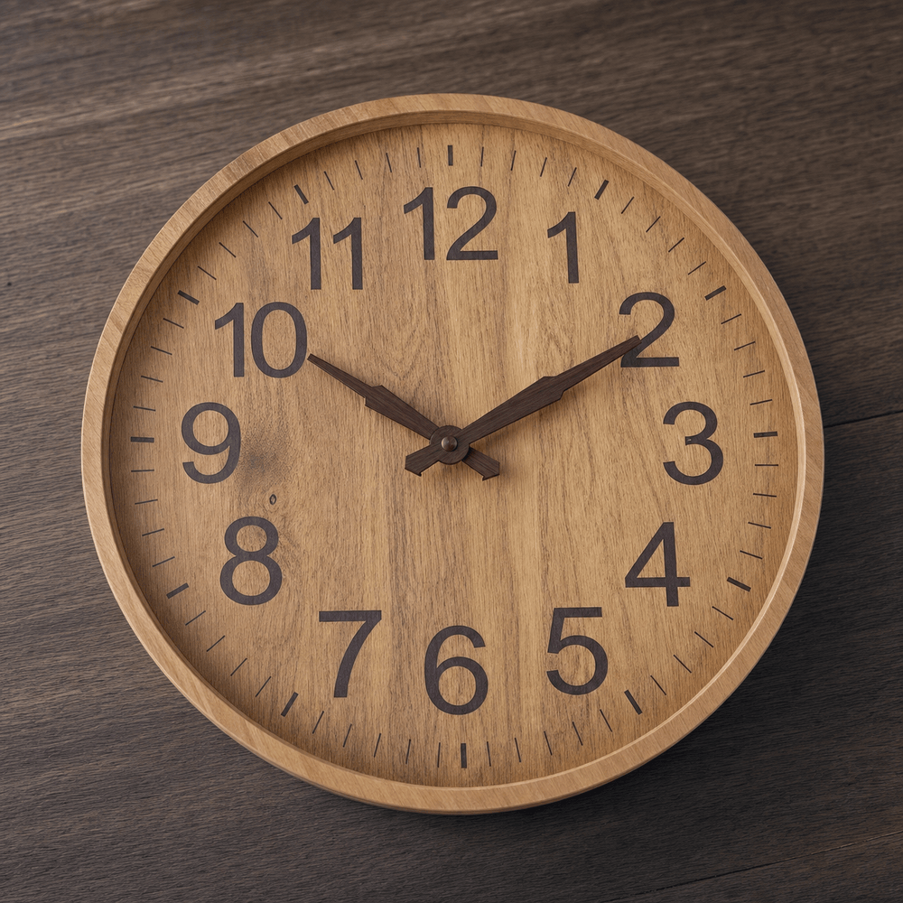 Royal Opera Modern Wooden Wall Clock Easy Read