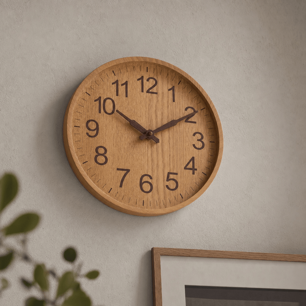 Royal Opera Modern Wooden Wall Clock Easy Read